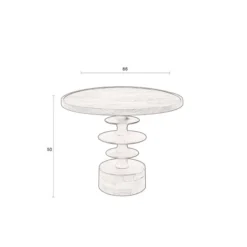 Ronde Salontafel Walnoot -VTwonen Verkoopwinkel dutchbone cath walnut ronde salontafel walnoot 07