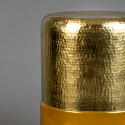 Gouden Bijzettafel Met Glas -VTwonen Verkoopwinkel dutchbone cave gouden bijzettafel met glas 03