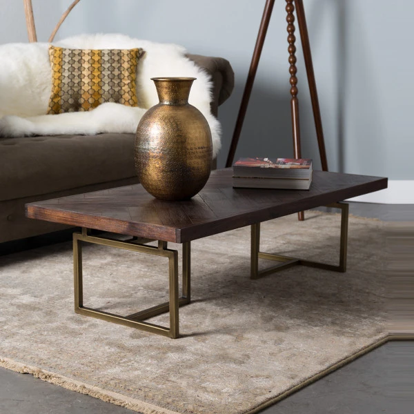 Salontafel Visgraat En Messing 1 Salontafel Visgraat En Messing