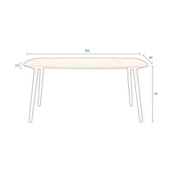 Walnoot Eettafel Deens Ovaal -VTwonen Verkoopwinkel dutchbone clover walnoot eettafel deens ovaal 06