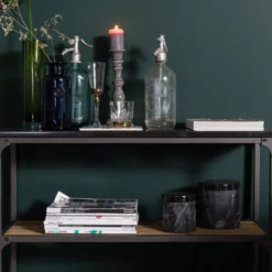 Zwart Marmeren Trolley -VTwonen Verkoopwinkel dutchbone consuela zwart marmeren trolley 08