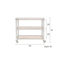 Zwart Marmeren Trolley -VTwonen Verkoopwinkel dutchbone consuela zwart marmeren trolley 09