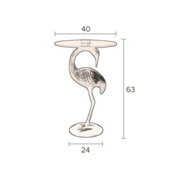 Vogelfiguur Bijzettafel 14 Vogelfiguur Bijzettafel -VTwonen Verkoopwinkel dutchbone crane vogelfiguur bijzettafel goud 08 1
