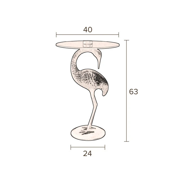 Vogelfiguur Bijzettafel 6 Vogelfiguur Bijzettafel - Afbeelding 6