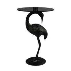 Vogelfiguur Bijzettafel 17 Vogelfiguur Bijzettafel -VTwonen Verkoopwinkel dutchbone crane vogelfiguur bijzettafel zwart 01 1