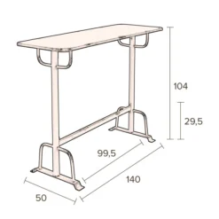 Grijze Ijzeren Bartafel -VTwonen Verkoopwinkel dutchbone declan grijze ijzeren bartafel 07