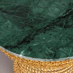 Gouden Bijzettafel Met Marmer -VTwonen Verkoopwinkel dutchbone gauri gold gouden bijzettafel met marmer 3