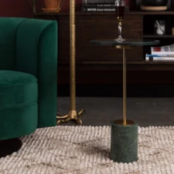 Marmeren Bijzettafel -VTwonen Verkoopwinkel dutchbone gunnar marmeren bijzettafel groen 04 1