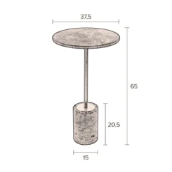 Marmeren Bijzettafel -VTwonen Verkoopwinkel dutchbone gunnar marmeren bijzettafel groen 05 1