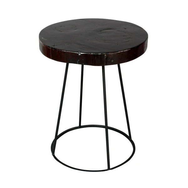 Boomstam Bijzettafel Donkerbruin 1 Boomstam Bijzettafel Donkerbruin