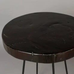 Boomstam Bijzettafel Donkerbruin 8 Boomstam Bijzettafel Donkerbruin -VTwonen Verkoopwinkel dutchbone kraton boomstam bijzettafel donkerbruin 3