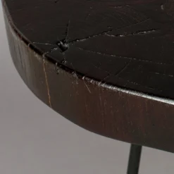 Boomstam Bijzettafel Donkerbruin 9 Boomstam Bijzettafel Donkerbruin -VTwonen Verkoopwinkel dutchbone kraton boomstam bijzettafel donkerbruin 4