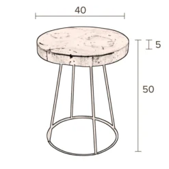 Boomstam Bijzettafel Donkerbruin 11 Boomstam Bijzettafel Donkerbruin -VTwonen Verkoopwinkel dutchbone kraton boomstam bijzettafel donkerbruin 6