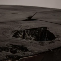 Ronde Salontafel Donker Teakhout -VTwonen Verkoopwinkel dutchbone kraton ronde teakhouten salontafel 04