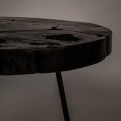 Ronde Salontafel Donker Teakhout -VTwonen Verkoopwinkel dutchbone kraton ronde teakhouten salontafel 05