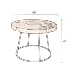 Ronde Salontafel Donker Teakhout -VTwonen Verkoopwinkel dutchbone kraton ronde teakhouten salontafel 08
