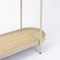 Smalle Sidetable Beige Met Rotan -VTwonen Verkoopwinkel dutchbone lina houten wandtafeltje zwart 03