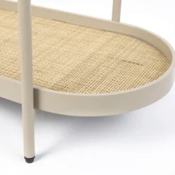 Smalle Sidetable Beige Met Rotan -VTwonen Verkoopwinkel dutchbone lina houten wandtafeltje zwart 05