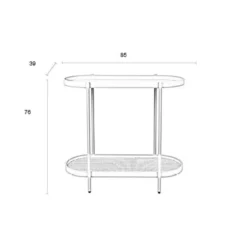 Smalle Sidetable Beige Met Rotan -VTwonen Verkoopwinkel dutchbone lina houten wandtafeltje zwart 08