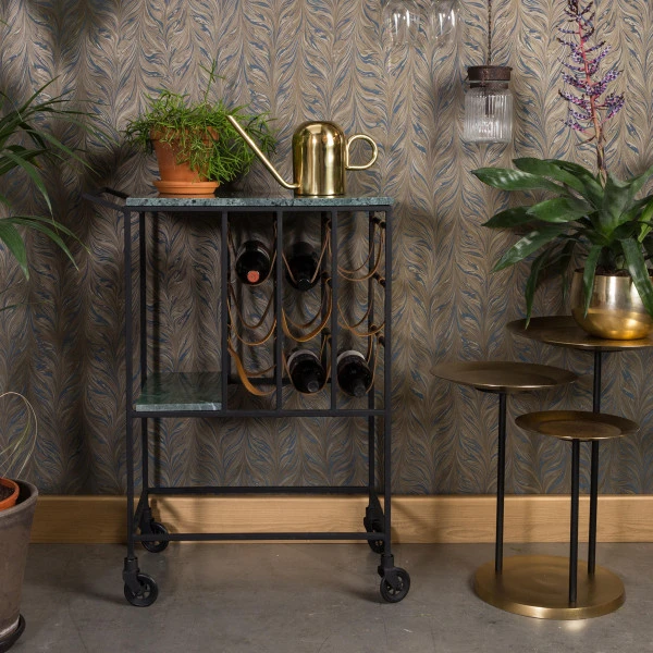 Groen Marmeren Trolley 1 Groen Marmeren Trolley