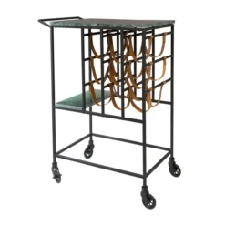 Groen Marmeren Trolley 12 Groen Marmeren Trolley -VTwonen Verkoopwinkel dutchbone mil groen marmeren trolley 03