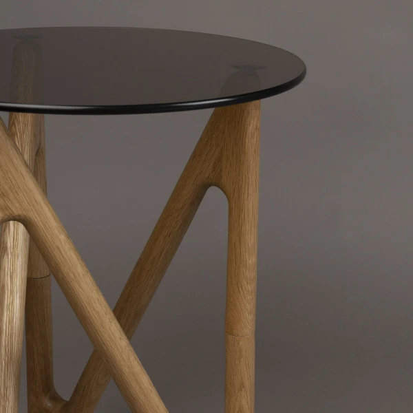 Bijzettafel Hout En Glas 7 Bijzettafel Hout En Glas - Afbeelding 7