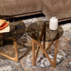 Bijzettafel Hout En Glas 11 Bijzettafel Hout En Glas -VTwonen Verkoopwinkel dutchbone naia bijzettafel hout en glas 07