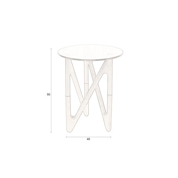Bijzettafel Hout En Glas 8 Bijzettafel Hout En Glas - Afbeelding 8
