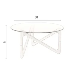 Ronde Salontafel Hout En Glas -VTwonen Verkoopwinkel dutchbone naia ronde salontafel hout en glas 07