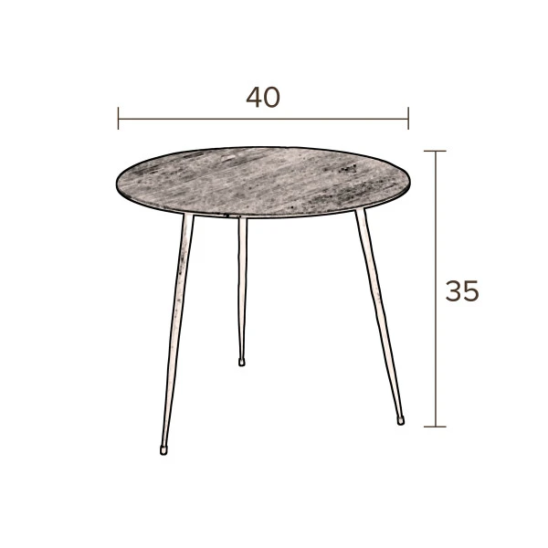 Metalen Bijzettafel Rond 10 Metalen Bijzettafel Rond - Afbeelding 10
