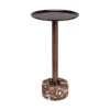 Ronde Bijzettafel Bruin Marmer