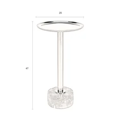 Ronde Bijzettafel Bruin Marmer -VTwonen Verkoopwinkel dutchbone pose ronde bijzettafel bruin marmer 05 1