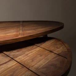 Organische Salontafel Sheesham Hout -VTwonen Verkoopwinkel dutchbone sham houten koffietafelset sheesham 05