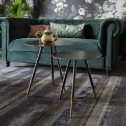 IJzeren Bijzettafelset Rond