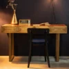 Mangohouten Sidetable Met Goud