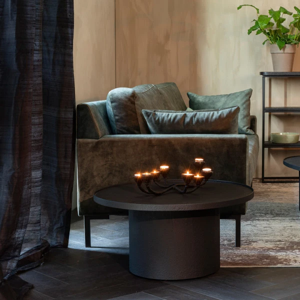 Ronde Salontafel Mat Zwart 3 Ronde Salontafel Mat Zwart - Afbeelding 3