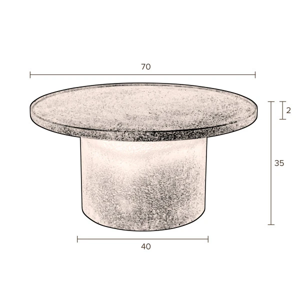 Ronde Salontafel Mat Zwart 8 Ronde Salontafel Mat Zwart - Afbeelding 8