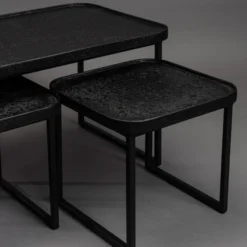 Vierkante Salontafelset Zwart -VTwonen Verkoopwinkel dutchbone winston vierkante salontafelset zwart 06