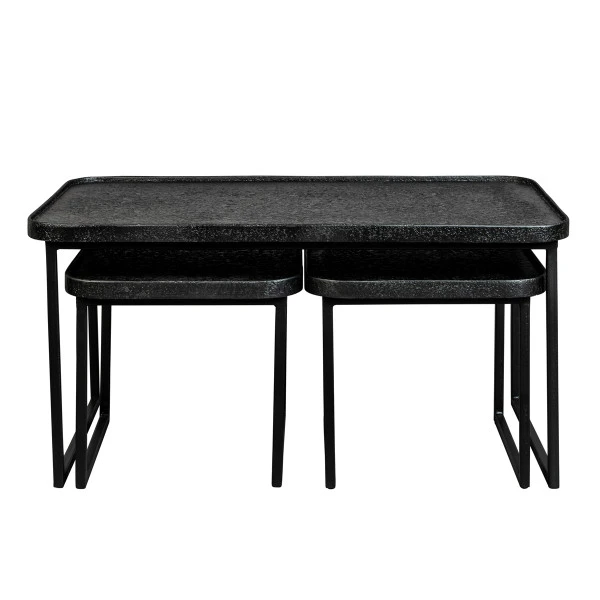 Zwarte Salontafelset Rechthoekig 4 Zwarte Salontafelset Rechthoekig - Afbeelding 4