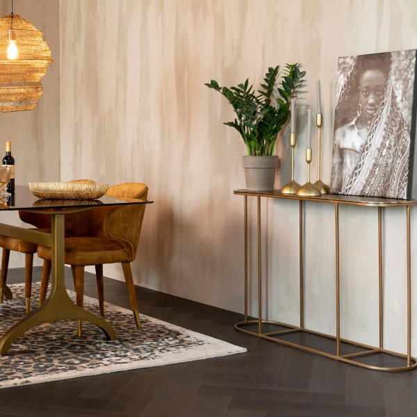 Messing Sidetable Ovaal 2 Messing Sidetable Ovaal - Afbeelding 2