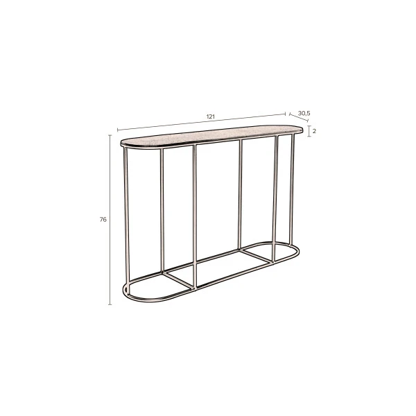 Messing Sidetable Ovaal 10 Messing Sidetable Ovaal - Afbeelding 10