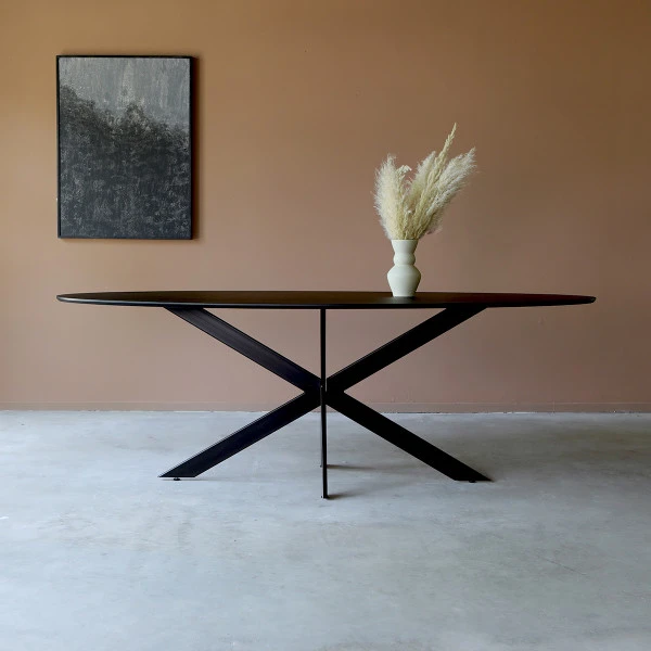 Eettafel Ovaal Zwart 3 Eettafel Ovaal Zwart - Afbeelding 3