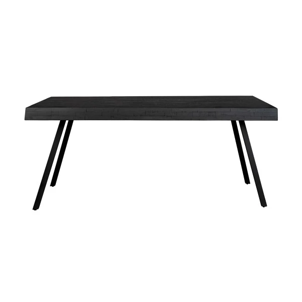 Eettafel Van Gerecycled Teak Zwart 2 Eettafel Van Gerecycled Teak Zwart - Afbeelding 2