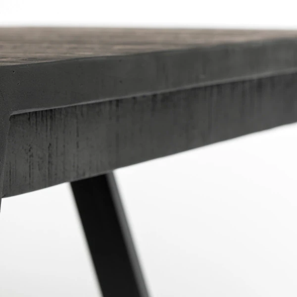 Eettafel Van Gerecycled Teak Zwart 4 Eettafel Van Gerecycled Teak Zwart - Afbeelding 4