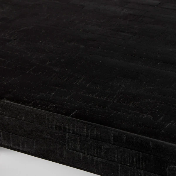 Eettafel Van Gerecycled Teak Zwart 7 Eettafel Van Gerecycled Teak Zwart - Afbeelding 7