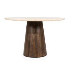 Ronde Eettafel Tavertin En Mangohout