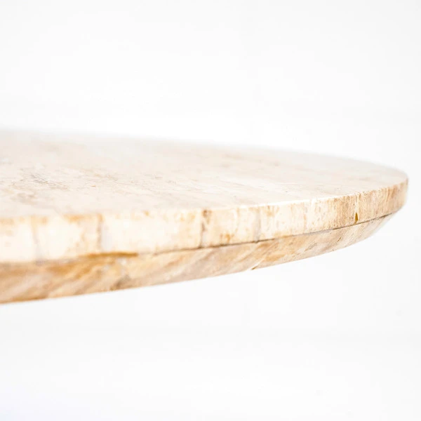 Ronde Eettafel Tavertin En Mangohout 5 Ronde Eettafel Tavertin En Mangohout - Afbeelding 5