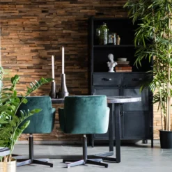 Ovale Eettafel Van Zwart Hout -VTwonen Verkoopwinkel eleonora denzel ovale eettafel van zwart hout 02 3