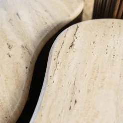 Bijzettafel Met Travertin Blad -VTwonen Verkoopwinkel eleonora mari bijzettafel met travertin blad 02 1