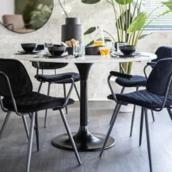 Ronde Eettafel Marmer 7 Ronde Eettafel Marmer -VTwonen Verkoopwinkel eleonora marmer ronde eettafel wit marmer 1